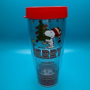 Tervis Peanuts Snoopy & Woodstock Merry Tumbler 24 oz Christmas